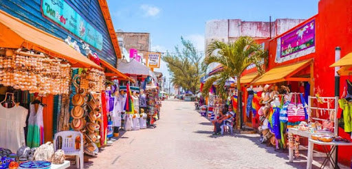 Artisan shopping area of Isla Muheres