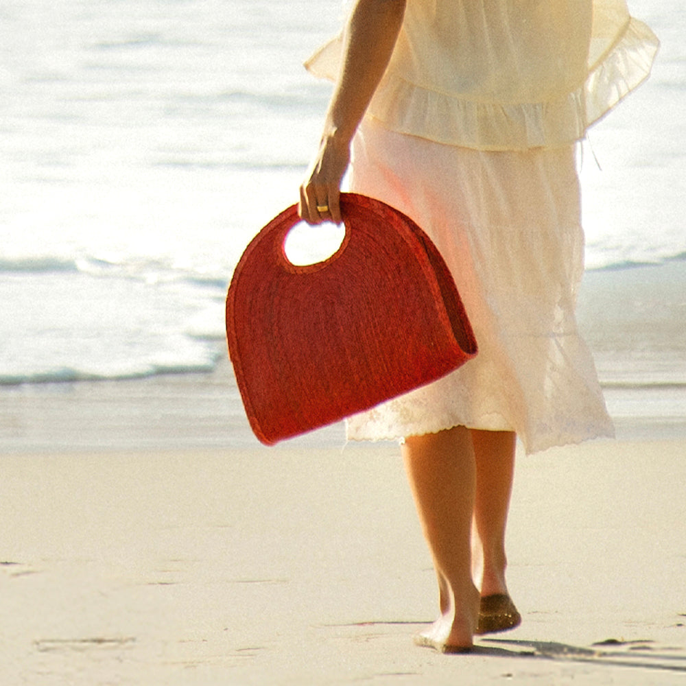 Orange Capri Handheld Tote for Summer | Per Lei New York